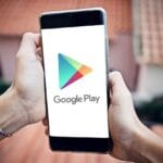 Illustration of mobile apps with NFTs and digital assets as Google Play embraces blockchain technology