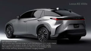 Lexus RZ 450e front view electric SUV