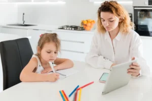 "Freelance working from home while parenting young children"